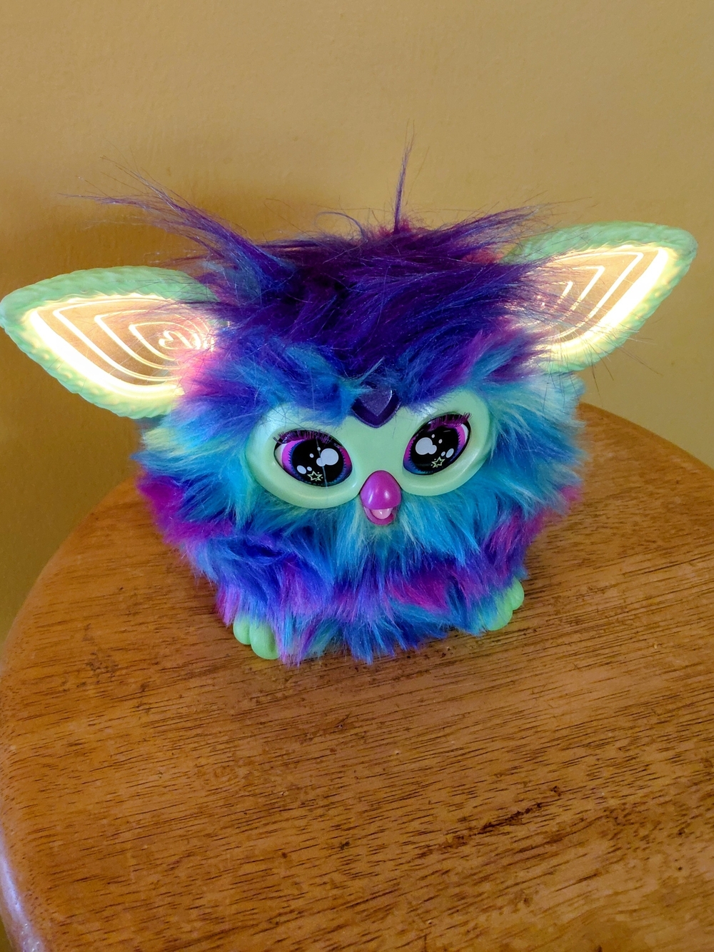 Hasbro Rainbow Fur Plush Toy in Purple & Blue